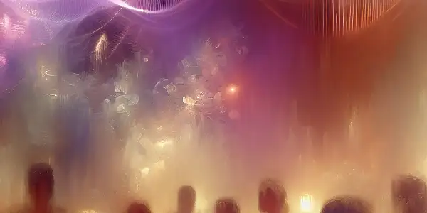 A surreal soundscape blending sensuality and intimacy, featuring abstract silhouettes and elements of Japanese culture.